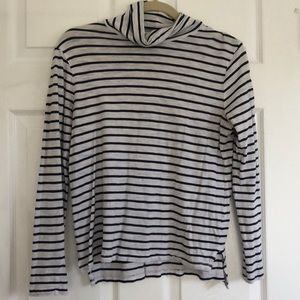 Madewell Navy Striped Turtleneck